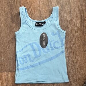 Von Dutch NWT Blue Logo Tank
